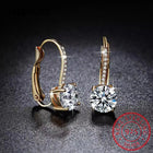 18K Gold 2 Carat Moissanite Hoop Earrings 8mm Lab Diamond Earring for Women Original 925 Silver Jewelry Huggies PlatiNum