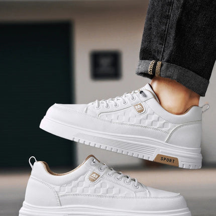 Men's Flat Casual Shoes Spring Breathable Soft-Sole Anti-Slip Outdoor Walking Shoes Youth Fashion White Shoes Sports Board Shoes