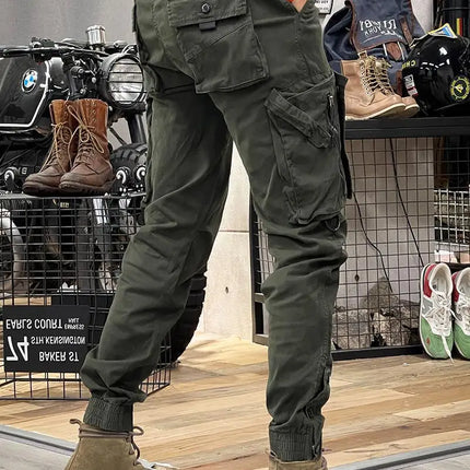 2025 New Men's Cargo Pants Tactical Military Work Pants Outdoor Jogger Casual Trousers Straight Leg Spring Autumn Utility Pants