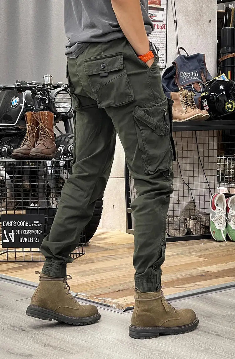 2025 New Men's Cargo Pants Tactical Military Work Pants Outdoor Jogger Casual Trousers Straight Leg Spring Autumn Utility Pants