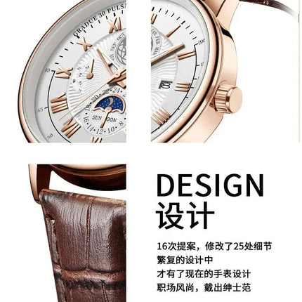 2024 Orologio da uomo alla moda Orologio da polso da uomo sportivo di lusso alla moda Orologio da uomo al quarzo con data in pelle luminosa impermeabile Orologio da uomo platinumshop