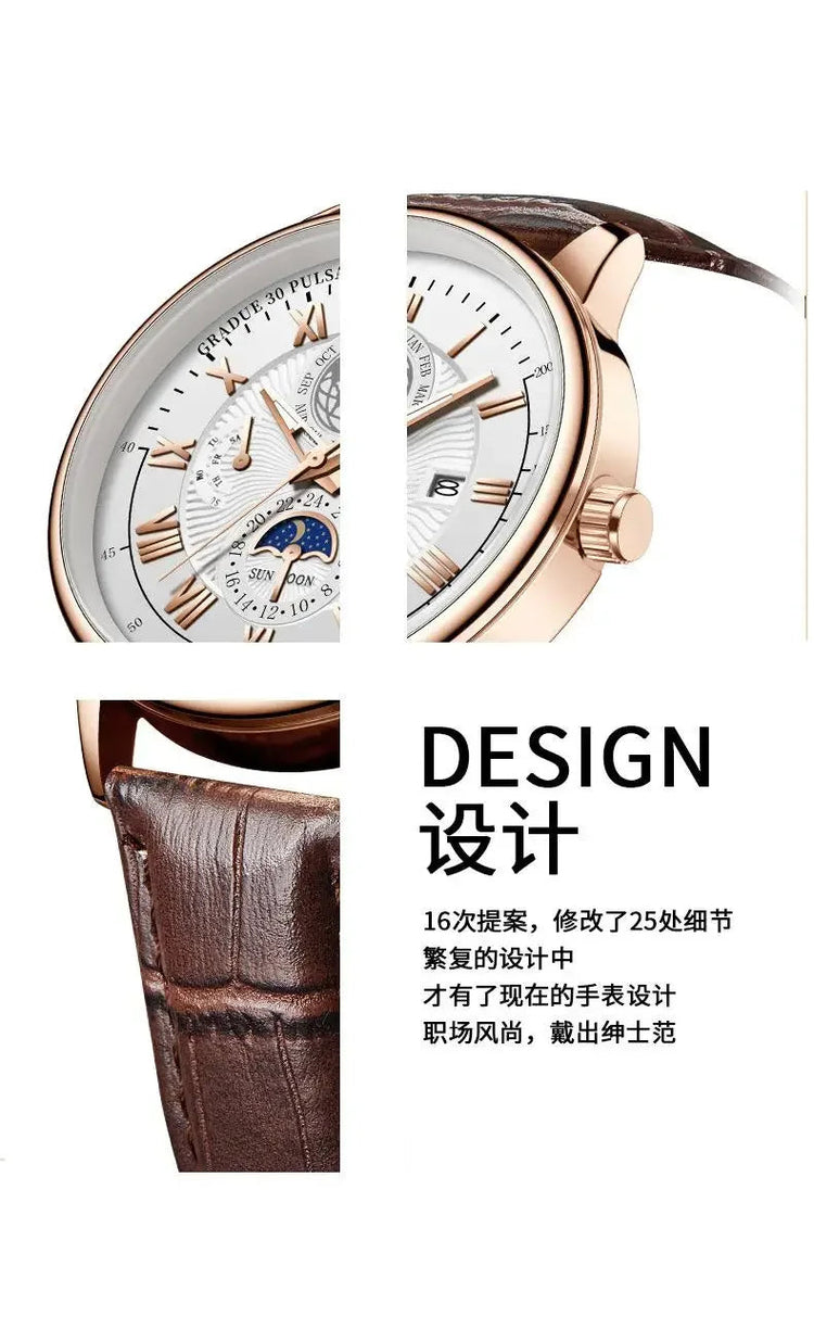 2024 Orologio da uomo alla moda Orologio da polso da uomo sportivo di lusso alla moda Orologio da uomo al quarzo con data in pelle luminosa impermeabile Orologio da uomo platinumshop