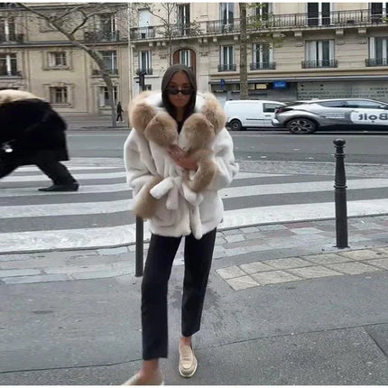 Hoody Faux Fur Furry Coats Women Fashion Belt Long Sleeve Pocket Thicken Warm Jacket 2026 Autumn Winter Urban Lady Streetwears