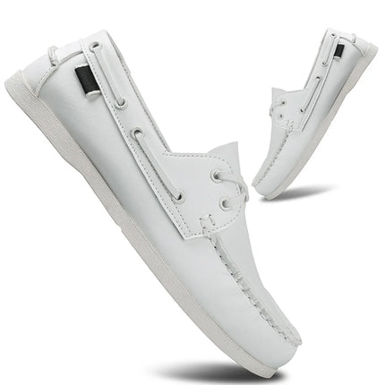 Scarpe mocassini da uomo alla moda con punta a grembiule, comode antiscivolo per passeggiate all'aperto, viaggi, primavera ed estate