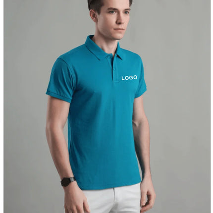 Summer Casual Polo Shirt Breathable Economical Custom Polo for Company Staff Work Polo Shirt with Custom Logo Print Embroidery