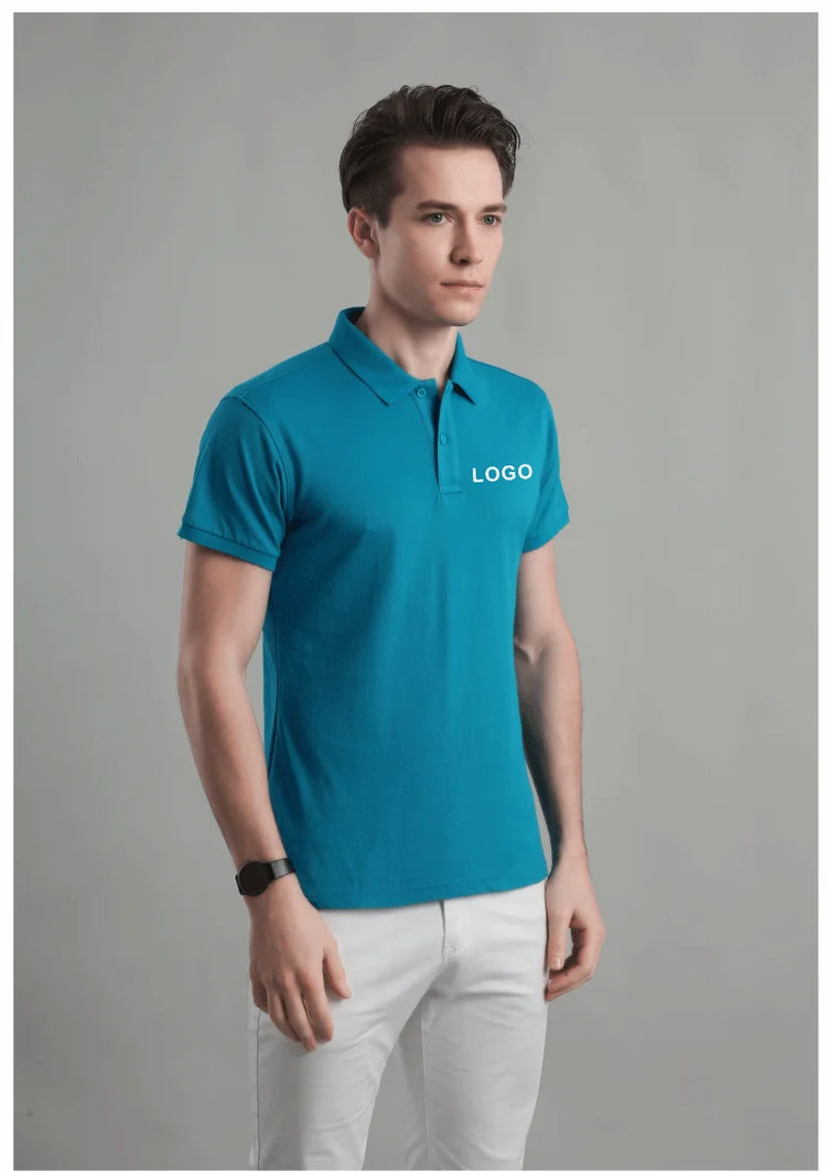 Polo casual estiva Polo personalizzata traspirante economica per società personale Polo da lavoro con ricamo con stampa logo personalizzato