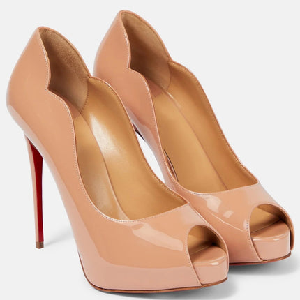 New Women's Open Toed Patent Leather  High Heels Shoes Ladies  Slim High Heels Fishmouth Shoes Sexy Party Shoes PlatiNum