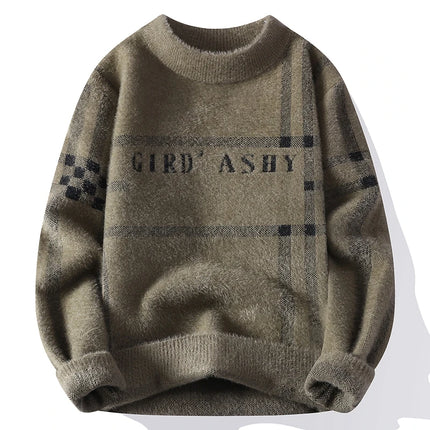 Sweaters men Winter Letter pattern thick sweater men Student youth sweaters autumn Men's wool pullovers full