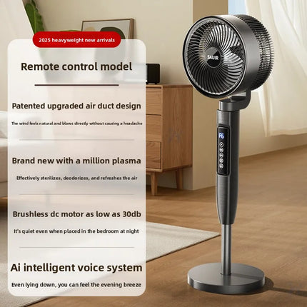Ventilatore da Terra 220V con Telecomando, Silenzioso, Elettrico, con Timer, per Circolazione dell'Aria, Apparecchio di Raffreddamento Intelligente