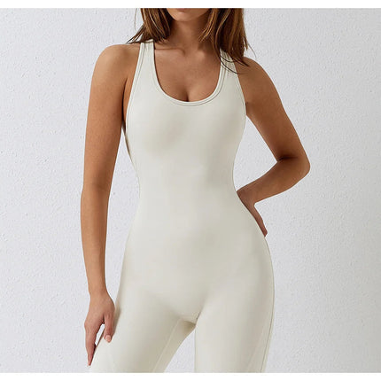 Jumpsuit Gym Set Romper Backless Fitness Bodysuit Siamese Sportswear Women Jumpsuit Buttery-Soft One-piece Playsuit Yoga Suit PlatiNum
