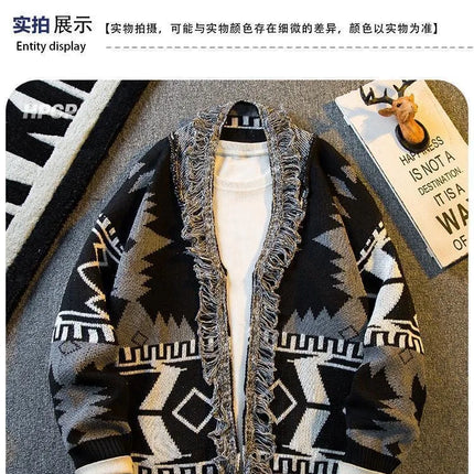 Autumn/winter New Fashion Thicken Warm Knitted Sweater Men's Casual Loose Sports Retro Plus Size High Quality Cardigan Sweater