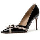 【Misurati la lunghezza dei piedi prima di ordinare】Scarpe da donna con tacco a spillo sottile e punta a punta con rivetti, scarpe eleganti da festa 120-CHC-33 platinumshop