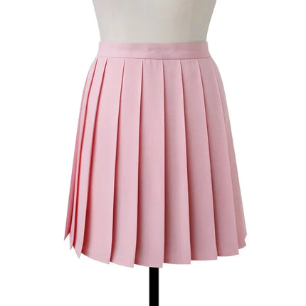 Gonna longuette a pieghe a vita alta da donna Y2k Estate al ginocchio stile preppy Harajuku Hot Street School Cosplay Casual Faldas femminili