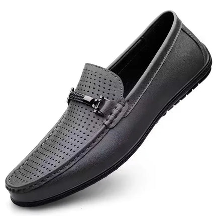 Scarpe da Uomo in Vera Pelle Taglia: 36-46 Mocassini Traspiranti Fatti a Mano per Business Casual e Guida