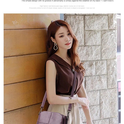 Women's Bags Retro Design Crossbody Bag Trend Quality PU Leather Bucket Shoulder Bags Small Handbags for Women PlatiNum