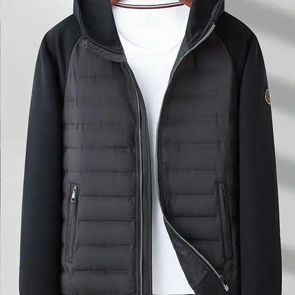 Men's Stylish Hooded Down Jacket 90% Goose Down Short Youth Coat High Quality Fashion Autumn Winter Regular Fit