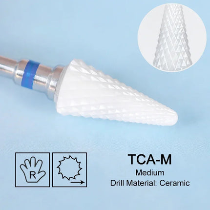 Pink Ceramic Carbide Nail Drill Bits Milling Cutter For Gel Polish Remover Electric Nail Machine Polishing Peeling File Home Salon Manicure Pedicure Accessories