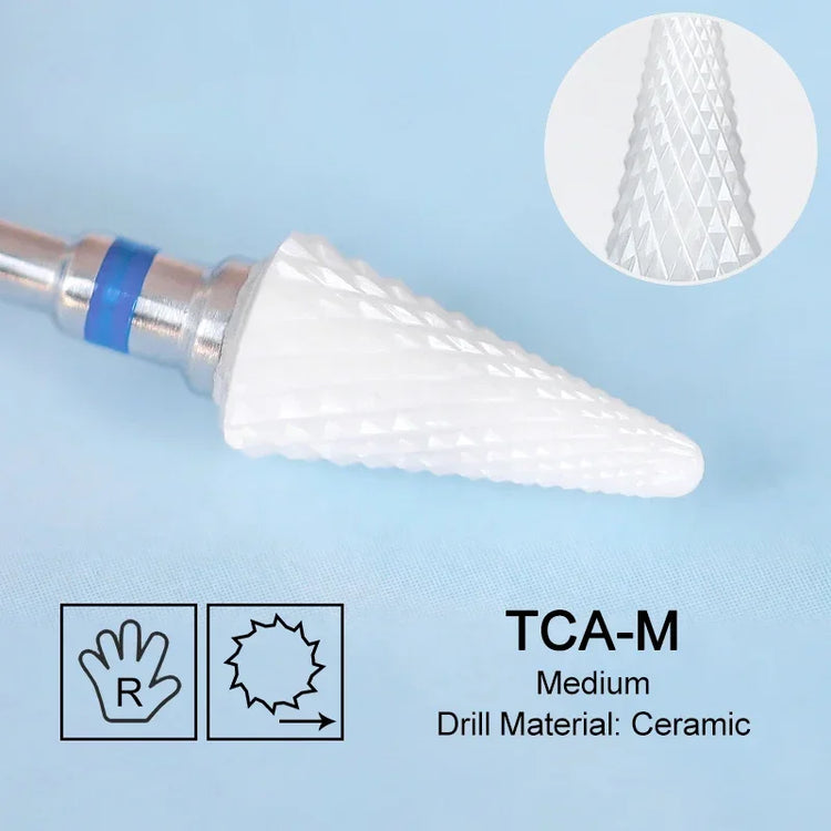 Pink Ceramic Carbide Nail Drill Bits Milling Cutter For Gel Polish Remover Electric Nail Machine Polishing Peeling File Home Salon Manicure Pedicure Accessories