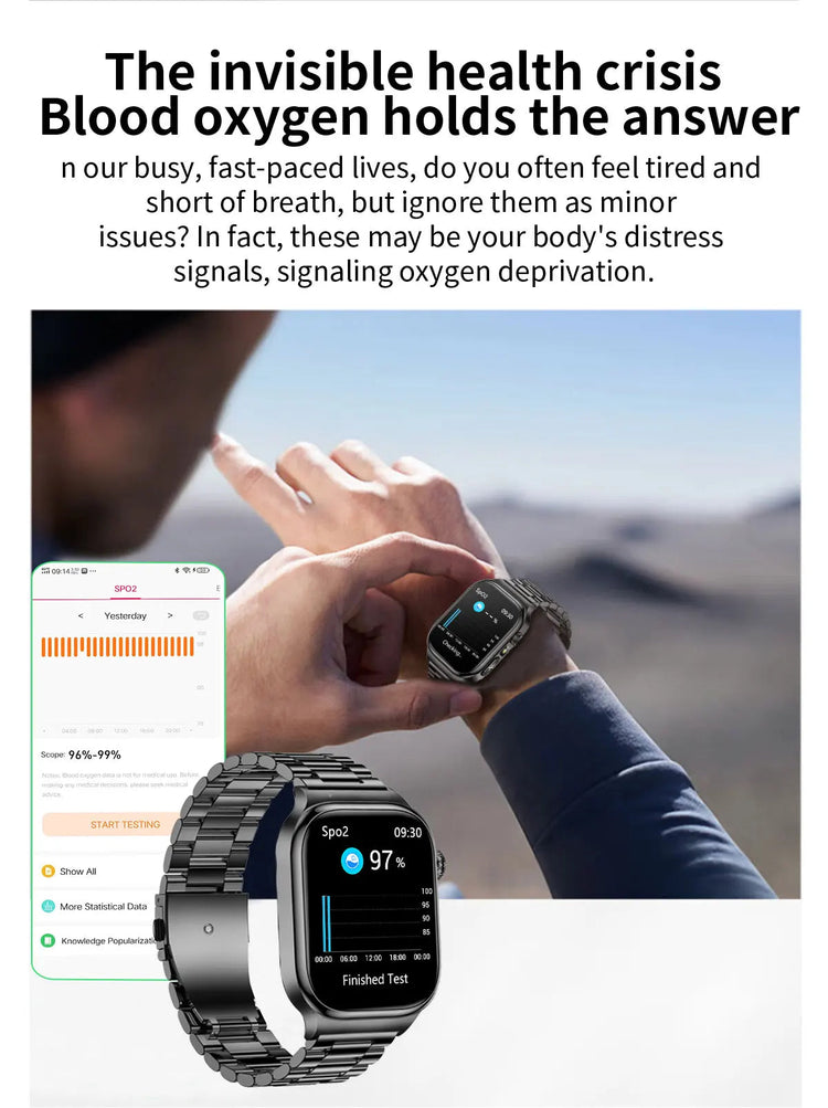 2026 Nuovo Misurazione Accurata Salute Smart Watch ECG + PPG Acido Urico Pressione Sanguigna Lipidi Nel Sangue Chiamata BT Smartwatch Per Le Donne Degli Uomini platinumshop