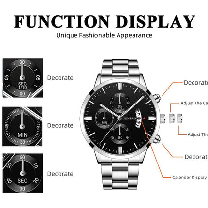 Orologio da uomo alla moda Orologio da polso al quarzo con calendario di lusso Orologi da lavoro Orologio da uomo Orologio da polso con cinturino maschile platinumshop