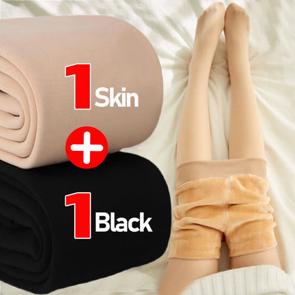1/2pcs Winter Warm Thick Fleece Pantyhose Women Ladies Thermal Elastic Velvet Tights Stretchy High Waist Leggings Stockings PlatiNum