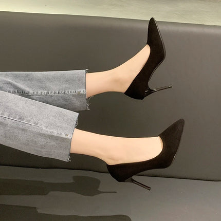 Donne Nuovi Sandali Con Tacco Medio Nero 6-8-10 cm A Punta Tacco Sottile Baotou Banchetto Scarpe Con Tacco Alto Scarpe Da Donna Tacones Mujer