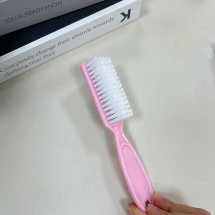 Cleaning Nail Brushes Transparent Long Handle Soft Remove Dust Nail Brushes Multifunctional Five Color Manicure Pedicure Tools