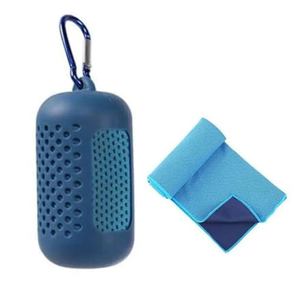 Asciugamano freddo avvolto in silicone circolare Asciugamano rinfrescante Asciugamani in microfibra ad asciugatura rapida Accessori da spiaggia Asciugamano Sport Fitness 1PC