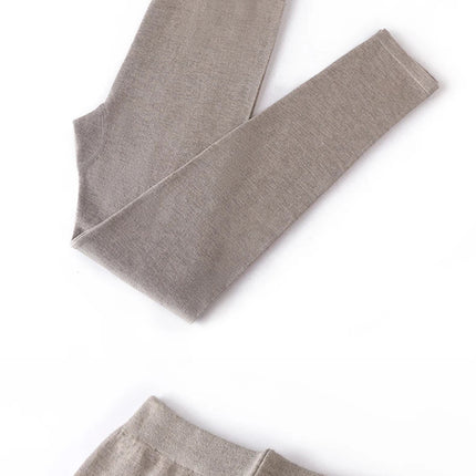 Wool Knitted Women Leggings 2024 Autumn Winter Elastic High Waist Casual Soft Warm Comfortable Trousers Ankle-Length Solid Pants PlatiNum
