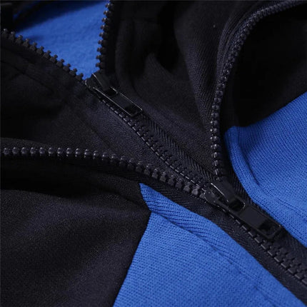 Everlast 2025 Spring Autumn Popular Comfortable Sports Sets Men's Cardigan Zipper Splicing Hoodies+Casual Sweatpants Suit PlatiNum