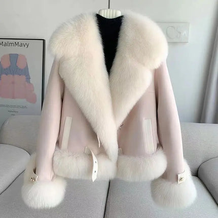 High End Fashion Faux Mink Fur Jacket 2025 New Winter Thicken Warm Elegant Fluffy Short Fur Coats High Quality Fox Fur Outwear