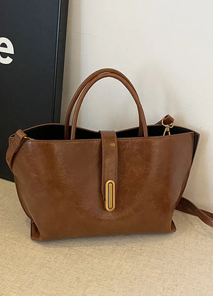 Borsa a Tracolla Grande Capacità da Donna, Nuova Borsa a Mano da Donna di Alta Qualità con Texture, Borsa Grande da Ragazza, Nuova Borsa Versatile da Pendolare con Lettere, Borsa a Tracolla Singola alla Moda, Borsa a Spalla