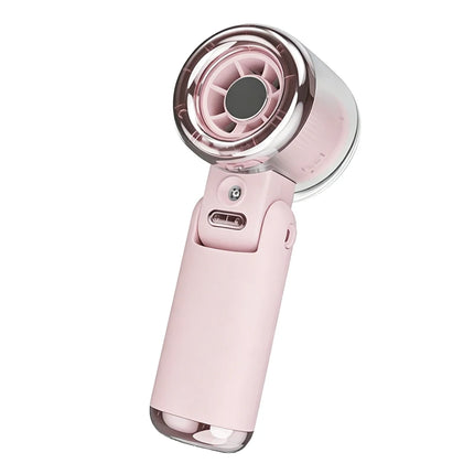 Mini Ventilatore Portatile con Nebulizzatore d'Acqua, 3600mAh, 5 Velocità, Pieghevole, da Appendere al Collo, Umidificatore, Ventilatore Spray Compatto, Ricaricabile USB-C