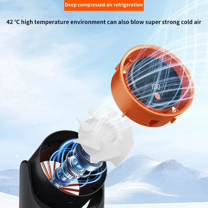 Ventilatore Nebulizzatore con Funzione Umidificatore 360° °   Ventilatore da tavolo regolabile con display LED 100 velocità 16 ° C Ice Fog Batteria da 1800mAh a Lunga Durata
