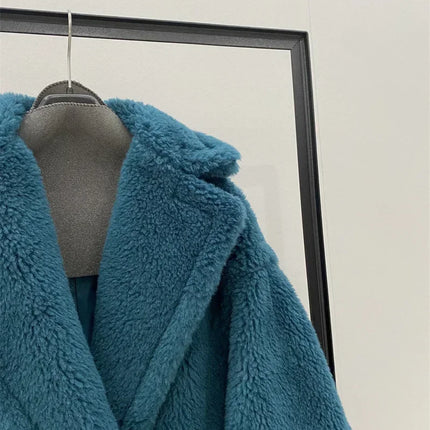 Max Teddy Coat 62% Alpaca 26% Wool 12% Silk Coat Winter Thicken Women's Coat