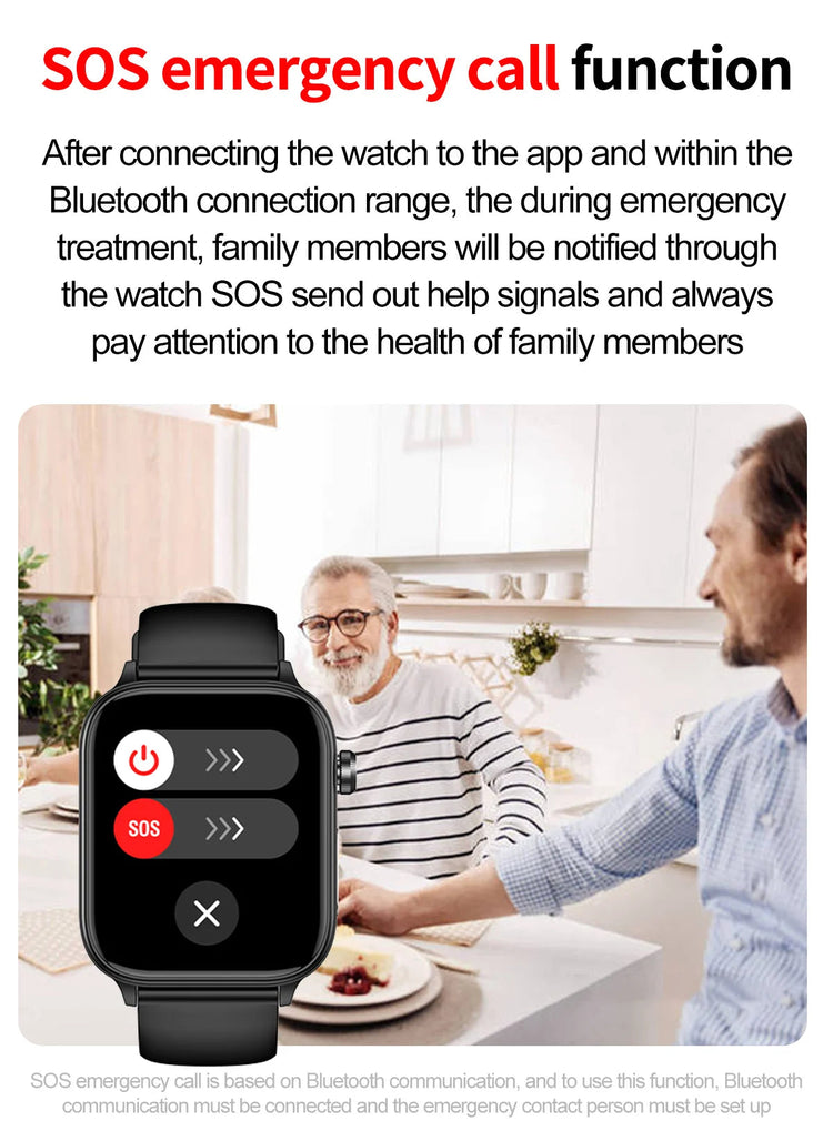 2025 Nuovo AI Diagnosi Lipidi nel sangue Acido urico Test di composizione corporea Smart Watch per uomo ECG + PPG Chiamata Bluetooth Salute Smartwatch platinumshop