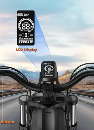 Bicicletta Elettrica KICKWEY K7 Peak 1500W 48V 18.2Ah con Pneumatici Larghi Fuoristrada 20x4.0, Cambio a 7 Velocità, Consegna Rapida, Velocità Massima di 55 Km/h e Autonomia di 100 Km
