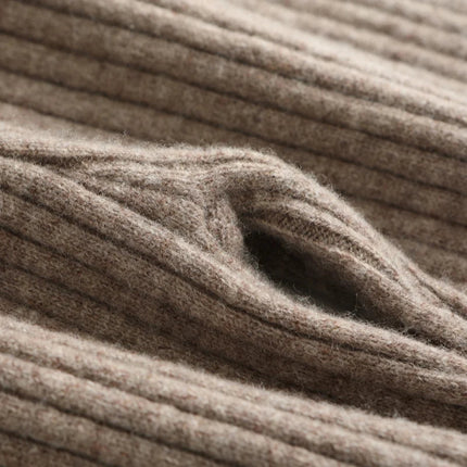 100% Merino Wool Striped Leggings Women's Winter Warm Knitted Tights Solid Color Women's Trousers PlatiNum