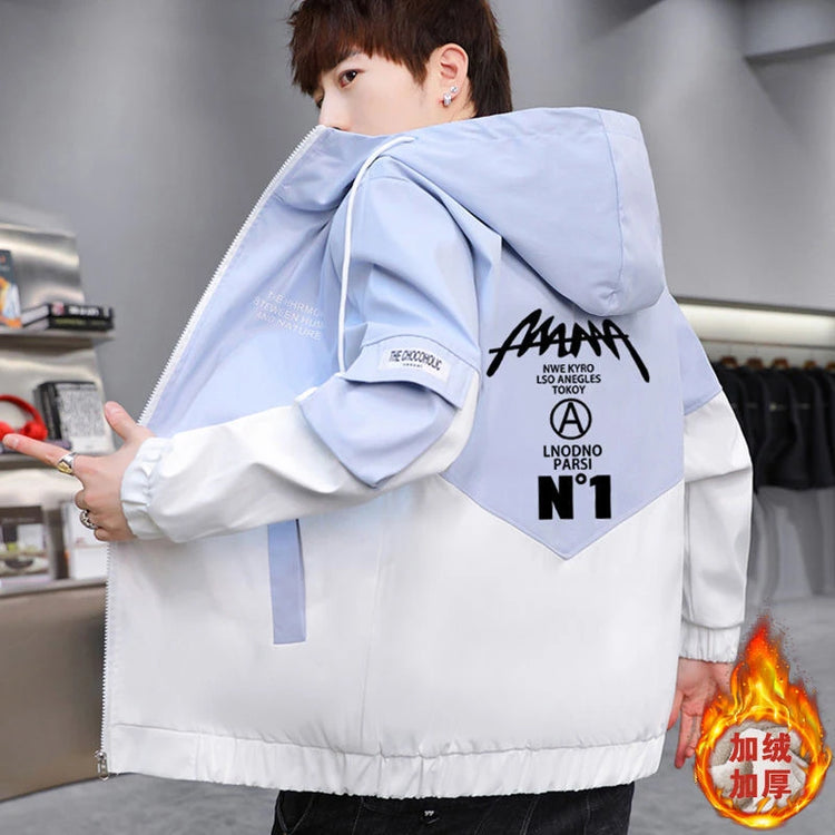 New  Autumn Winter Men's fleece Jackets Casual Warm Hooded Coats Sports Outwear Youth Tops Clothing