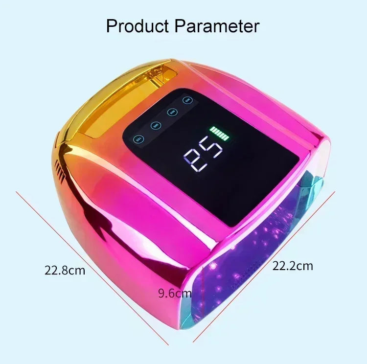 Wireless Rechargeable Uv‑Led Nail‑Lamp Cordless Gel‑Polish‑Dryer For Home‑Spa‑Manicure‑Session Portable Long‑Lasting Nail‑Curing‑Light