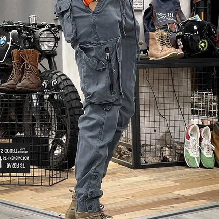2025 New Men's Cargo Pants Tactical Military Work Pants Outdoor Jogger Casual Trousers Straight Leg Spring Autumn Utility Pants