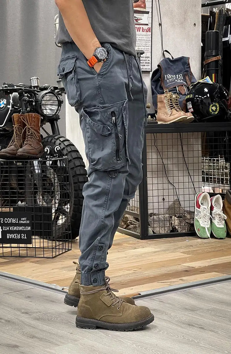 2025 New Men's Cargo Pants Tactical Military Work Pants Outdoor Jogger Casual Trousers Straight Leg Spring Autumn Utility Pants