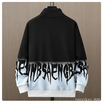 Men Spring Autumn Hooded Sweater Letter Plus Size Trendy Loose Sports Leisure Youth Student Hoodie 11xl 170kg 10XL 9XL