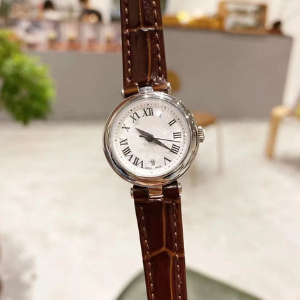 Orologio da Donna Suojiali Little Beauty, Quadrante Piccolo con Numeri Romani, Elegante e Delicato, Cinturino in Acciaio o Pelle Opzionale, Orologio da Polso Femminile alla Moda per Uso Quotidiano Casual