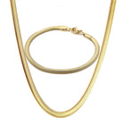 Collana lunga a catena a serpente di moda Uomo Donna Catene a maglie color oro in acciaio inossidabile Set di gioielli punk di base all'ingrosso platinumshop