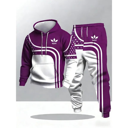 The Design Of Men'S Hooded Sportswear Is Perfect For Both Sports And Fashionable Casual Sets
