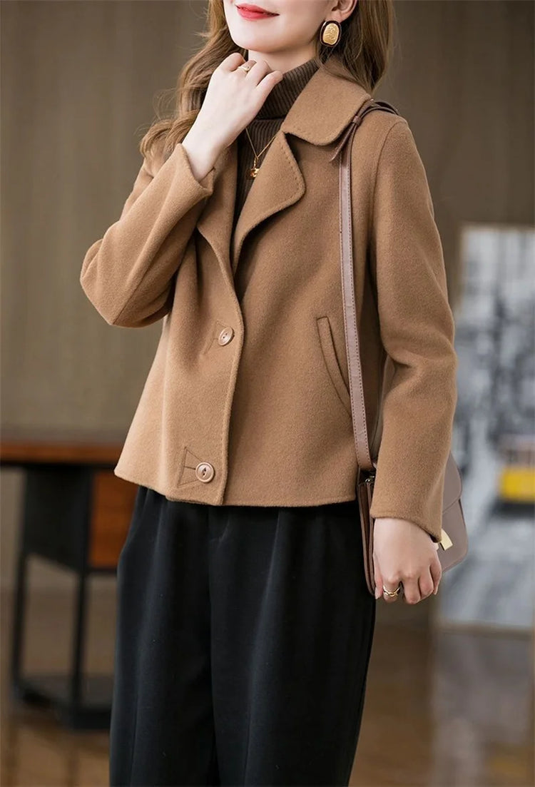 Coats Women The Spring Autumn 2025 The New Short Jacket Fashionable Versatile The Woolen Coat Worn By The Mother Overwear Female