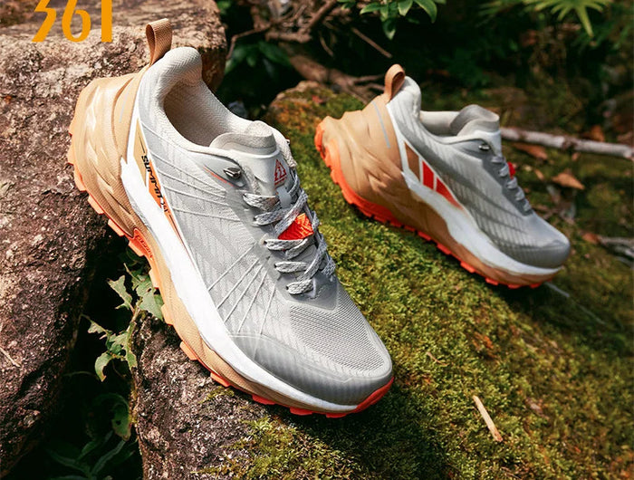 361 Degrees Yushan PRO Men Running Shoes Durable Hiking Cushioning Breathable Non-slip Outdoor Jogging Male Sneakers 672522250 PlatiNum