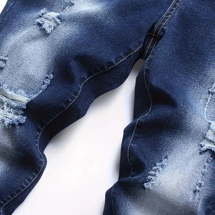 Riding Motorcycle Mens Pants Hip Hop Ripped Skinny Jeans Breathable Casual Fashion Blue Denim Trousers Streetwear Men Clothing PlatiNum