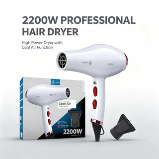 Concentrator Nozzle Negative Ionic Hair Dryer Dual Voltage For Apartment Bathroom Quick Frizz‑free Hair Drying